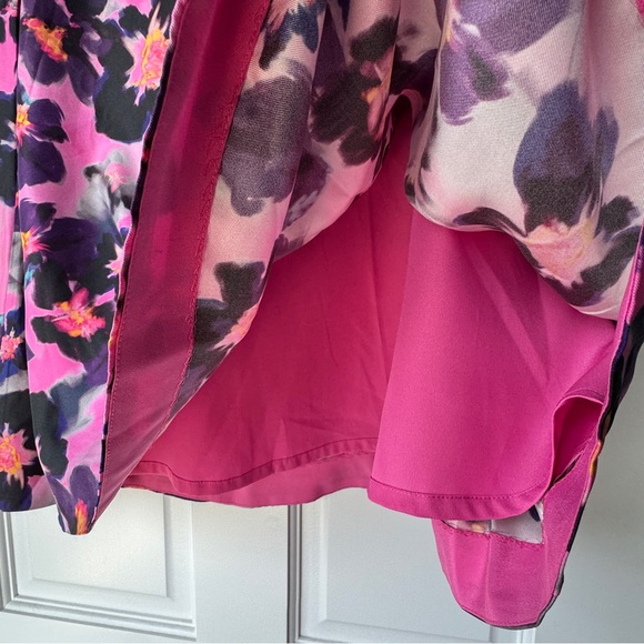 J. Crew Collection A-line silk twill skirt in watercolor floral - Picture 7 of 10